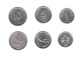 Maldives - Set 3 Coins 1 5 10 Laari 2012 UNC Lemberg-Zp - Maldives