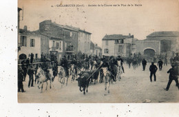 GALLARGUES ARRIVEE DE LA COURSE SUR LE PLAN DE LA MAIRIE - Gallargues-le-Montueux