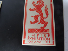 EMPIRE EXHIBITION SCOTLAND 1938  Vignette Neuf* - Cinderelas