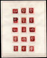 Collection Of 88 Stamps On 7 Papers With Very Good Cancels Between SG 1 => SG 103 : Lot For Study (7 Scans) - Gebraucht