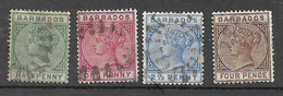 Barbade  UK  N° 39  à 41  Et  44     Oblitérés    B/TB       - Barbados (...-1966)