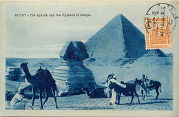 Pays Div-ref AA490- Egypte - Egypt - The Sphinx And The Pyramid Of Cheops - - Sphinx