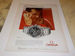 ANCIENNE PUBLICITE  LE CHOIX DE MICHAEL SCHUMACHER  MONTRE OMEGA 2002 - Autres & Non Classés