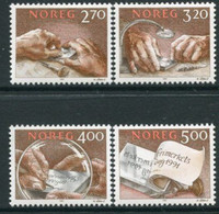 NORWAY 1991 Stamp Day Singles Ex Block MNH / **.   Michel 1070-73 - Unused Stamps