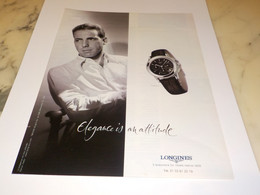 ANCIENNE PUBLICITE HUMPHREY BOGART MONTRE LONGINES  2002 - Autres & Non Classés