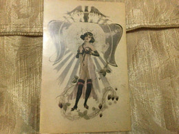 Carte Postale Editions André Balland Femme Nue Ailes Aigle Style Art Nouveau - Women