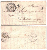 LETTRE LAC Du DIRECTEUR DES DOUANES CAD 1835 De TOULON SUR MER (VAR) Pour CHIGLIANI Par AJACCIO CORSE + DECIME RURAL - 1801-1848: Precursors XIX