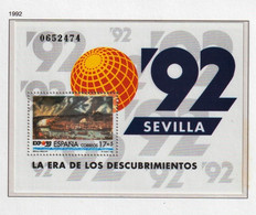 ESPANHA 1992 -  MNH (Sevilha 92)_ SPB0005 - Blocs & Hojas