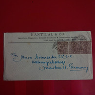 LETTRE INDE KANTHOL AND CO AHMEDABAD POUR MUNCHEN ALLEMAGNE - 1911-35 Roi Georges V