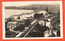 DAP-13 Grandson Route Principale Bateau Sur Le Lac De Neuchâtel.  Circulé 1929  Dériaz 5582 - Grandson