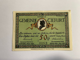 Allemagne Notgeld Ciefurt 50 Pfennig - Collections