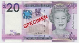 Jersey Banknote Twenty Pound D Series, Specimen Overprint, Code CD - Superb UNC Condition - Jersey