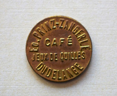 Luxembourg - Dudelange - Café - Jeux De Quilles - Ed. Prinz-Zangerle - Hôtel Des Voyageurs - Jeton De Café - Noodgeld