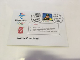 (2 G 12) Beijing 2022 Winter Olympics - List Of Events Held For Nordic Combined (with Opening & Closing Day Postmarks) - Winter 2022: Peking
