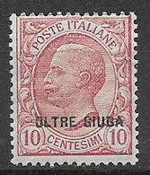 COLONIE ITALIANE OLTRE GIUBA 1925 FRANCOBOLLI D'ITALIA SOPRASTAMPATI SASS. 4 MNH XF - Oltre Giuba