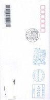 China 2022, Franking Meter, Year Of Tiger, On Circulated Cover, Arrival Postmark On Back - Cartas & Documentos