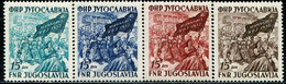 AU0734 Yugoslavia 1952 Yugoslav Communist Mass And Red Flag 4V Engraving Edition MLH - Nuovi