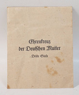 Original Verleihungstüte Ehrenkreuz Der Deutschen Mutter Dritte Stufe Verleihtüte Drittes Reich Wehrmacht 2. WK WW2 - Germania