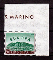 1961 San Marino Saint Marin EUROPA CEPT EUROPE Serie Con Angolo MNH** - 1961