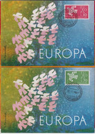CM-Carte Maximum Card # Italie-Italy-Italien-1961 # EUROPA  CEPT  1960 - CEPT ( Colombe,pigeon,Taube,dove ) 2 CM - Maximumkaarten