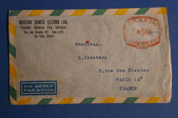 AR17 BRESIL   BELLE   LETTRE  1951 SAO PAULO  POUR PARIS  FRANCE +AFFRANCH. PLAISANT - Storia Postale