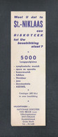 BLADWIJZER - MARQUE PAGE :  ST. NIKLAAS - NATIONALE  DISKOTEEK VAN BELGIE  MET 5000 LANGSPEELPLATEN  (OD 476) - Bladwijzers
