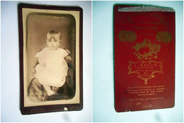 PHOTO CDV 19 EME ENFANT JEUNE FILLE   MODE  Cabinet L MARTIN  A  ALENCON - Alte (vor 1900)