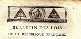 1794 LOI DE LA REPUBLIQUE FRANCAISE PARIS Avec 2 Sign. Symbole Maçonnique Imprimerie Paris - Decreti & Leggi