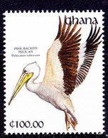 Ghana 1991 MNH, Water Birds, Pink Backed Pelican - Pélicans