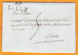 1799 - An 7 - Marque Postale 57 LILLE Sur Lettre Pliée Avec Correspondance Vers SAINT OMER, Pas De Calais - 1701-1800: Précurseurs XVIII