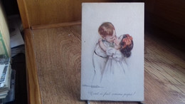 CPA  , Fantaisie  " Tout à Fait Comme Papa ! "  Illust/phot  Bompard S. (1919)  Enfants, Tendresse... (S08-22) - Bompard, S.