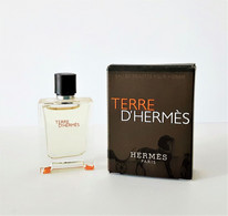 Miniatures De Parfum  TERRE D’HERMÈS  De HERMES   EDT  POUR HOMME 5  Ml + BOITE - Miniaturen Flesjes Heer (met Doos)