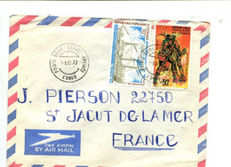 CONGO  Pointe Noire Départ Arrivée 1977- Affranchissement Sur Lettre Par Avion - Other & Unclassified