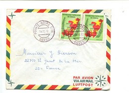 CONGO Pointe Noire Cite 1972 - Affranchissement Sur Lettre Par Avion - - Altri & Non Classificati