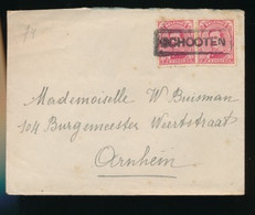 NOODSTEMPEL SCHOOTEN S    2 SCANS - Fortune Cancels (1919)