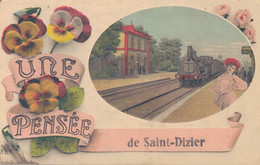 52 - SAINT DIZIER / CARTE SOUVENIR - LA GARE - Saint Dizier