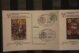 Deutschland 1980, Ausstellung Wittelsbach Und Bayern; Sonderstempel Landshut - Cartes Postales Privées - Oblitérées