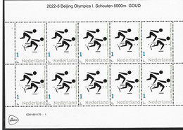 Nederland  2022-5  Olympics I  Schouten Schaatsen Skating  5000m   GOUD  Vel-sheetlet  Postfris/mnh/neuf - Nuovi