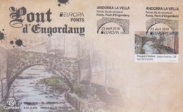 Enveloppe  FDC  1er   Jour    ANDORRE   ANDORRA    Pont  D'  Engordany   EUROPA    2018 - 2018