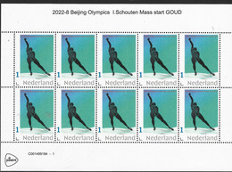Nederland  2022-8 Olympics Beijing  I Schouten Schaatsen Skating  Mass Start GOLD  Sheetlet        Postfris/mnh/neuf - Nuovi