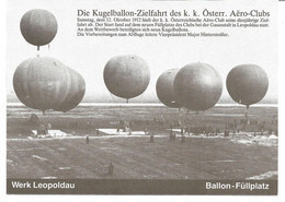 2042l: Österreich, Spendenbeleg Kinderdorf Ballonpostflug Gaswerk Leopoldau, Landung Biedermannsdorf 1987 - Gas