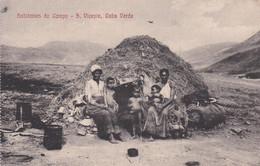 POSTCARD CABO VERDE - CAPE VERDE - HABITANTES DO CAMPO   - S. VICENTE - Cape Verde