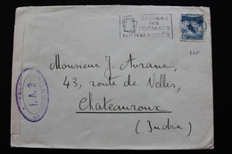 1942, CENSURE ( I.A.3) BEAU CACHET Lausanne Dépôt Lettres Du 08/12/1942 Pour CHATEAUROUX Y&T NO 295 Mi 303 TB - Storia Postale