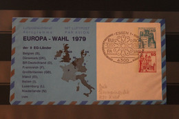 Deutschland 1979; Aerogramm: Europawahl 1979, PF 22; Sonderstempel Europatag Essen - Private Covers - Used