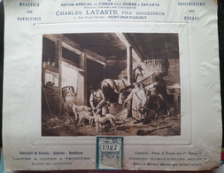 CHARENTE MARITIME CALENDRIER 1927 MERCERIE BONNETERIE CHARLES LATASTE SAINT JEAN D'ANGELY PLUMES D'AUTRUCHES FOURRURES - Grand Format : 1921-40