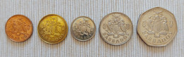 Barbados 1973 - Set Of 5 Coins - 1,5,10,25 Cents,1 Dollar - Barbados