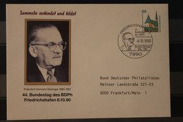 Deutschland 1990; 44. Bundestag Des BDPh Friedrichshafen, Sonderstempel - Privé Briefomslagen - Gebruikt