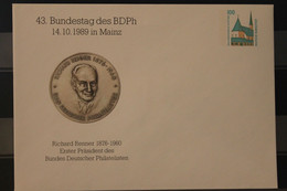 Deutschland 1989; 43. Bundestag Des BDPh Mainz - Enveloppes Privées - Neuves