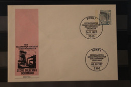 Deutschland 1987; Ganzsache Sehenswürdigkeiten, 80 Pf., Ersttagsstempel - Privé Briefomslagen - Gebruikt
