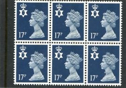 GREAT BRITAIN - 1990  NORTHERN IRELAND  17p   BLOCK OF 6  MINT NH  SG NI44 - Unclassified